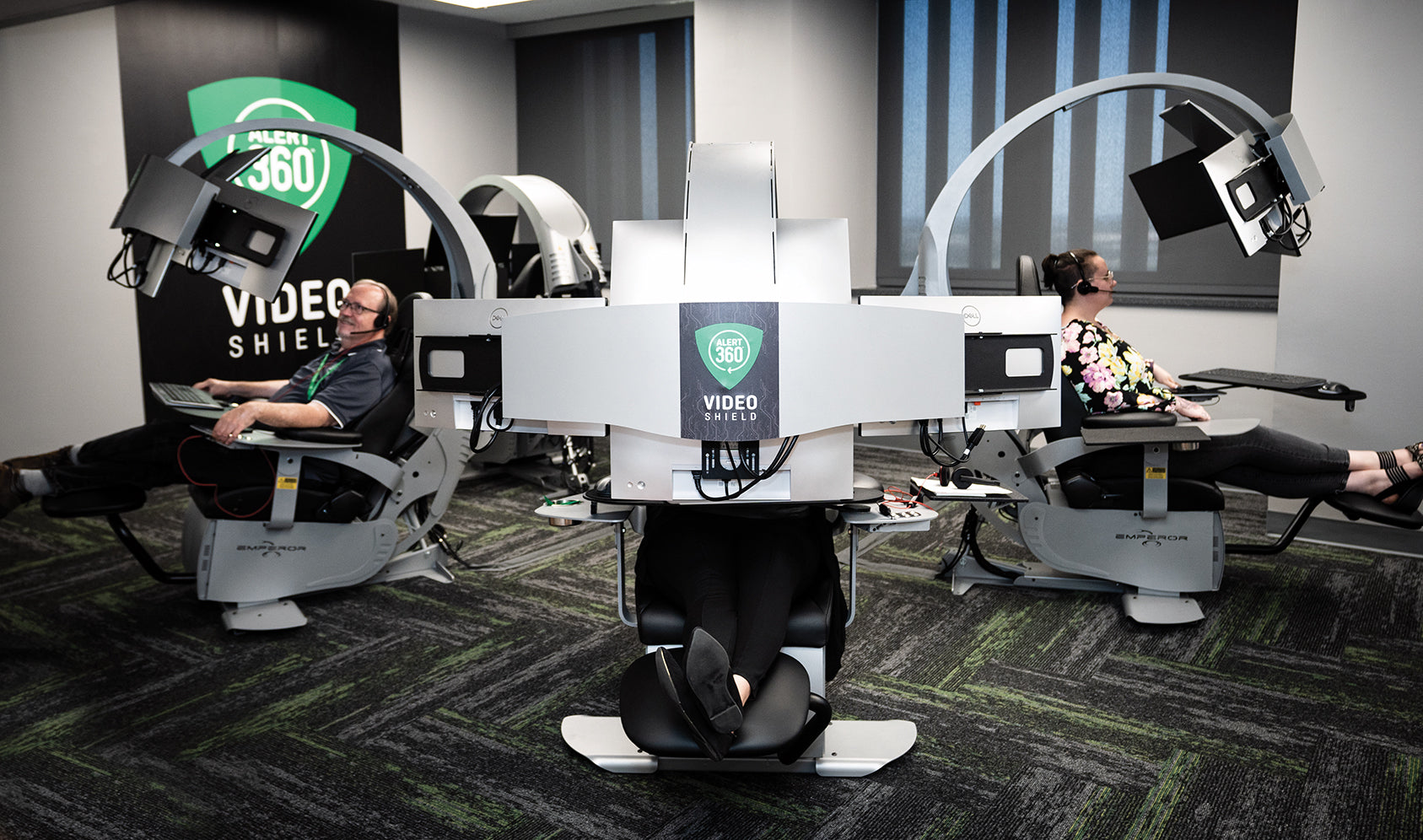 Four Emperor chairs in a monitoring and surveillance setting