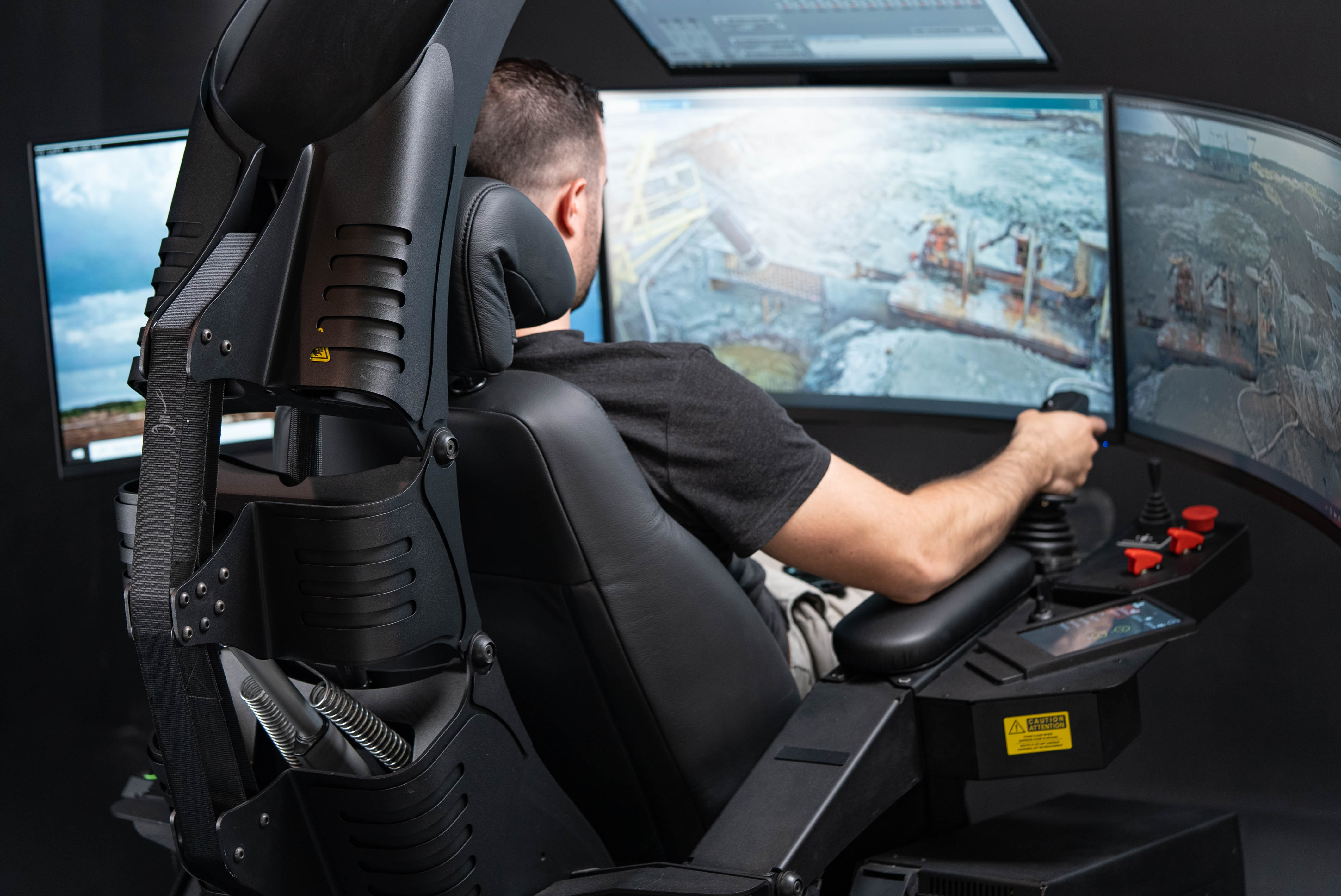 User operating remotely a drone in the Emperor ROS workstation