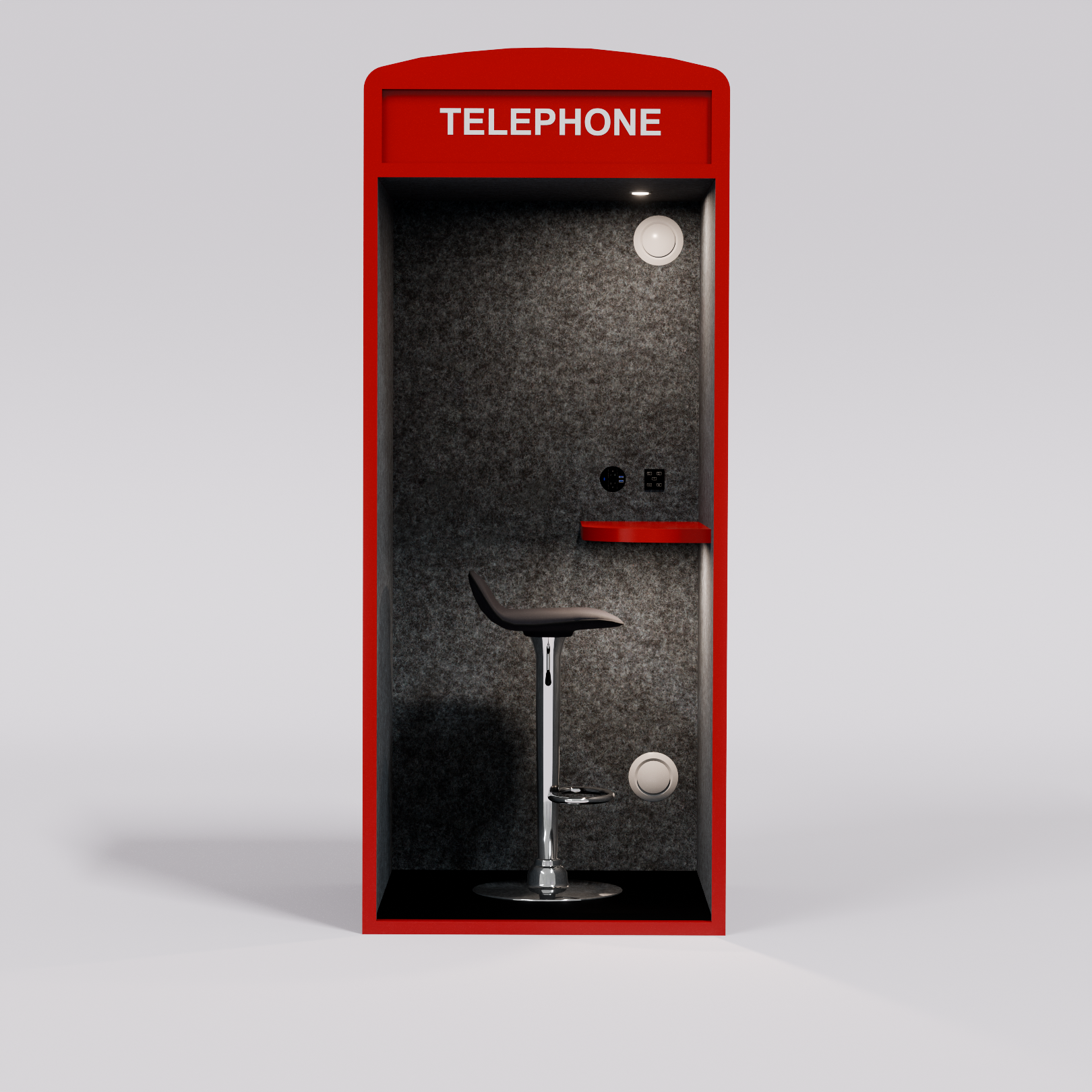 London-Inspired Office Phone Booth